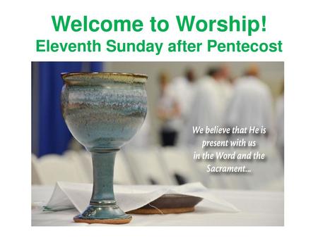 Eleventh Sunday after Pentecost