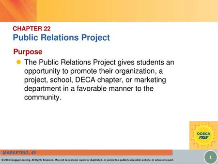 CHAPTER 22 Public Relations Project