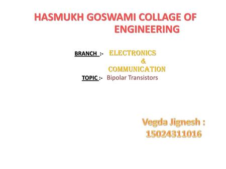 HASMUKH GOSWAMI COLLAGE OF