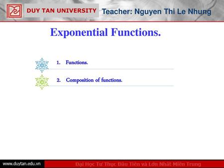 Exponential Functions.