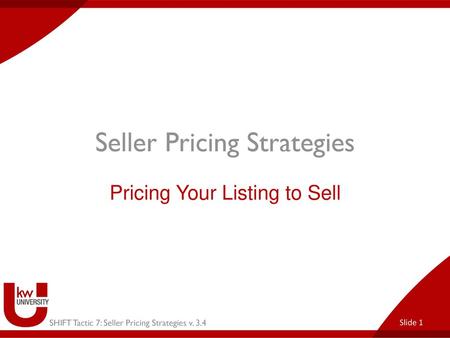 Seller Pricing Strategies