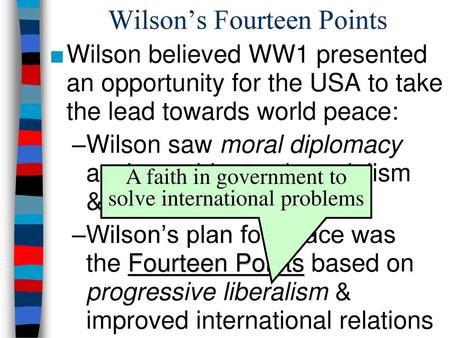 Wilson’s Fourteen Points