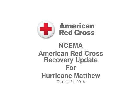 American Red Cross Recovery Update