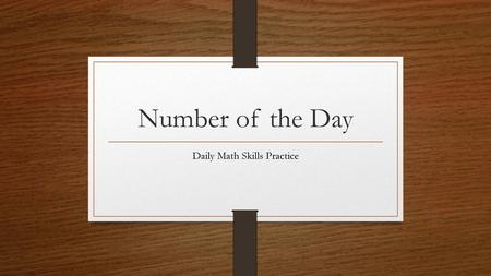 Daily Math Skills Practice