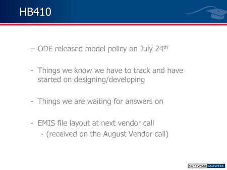 HB410 ODE released model policy on July 24th