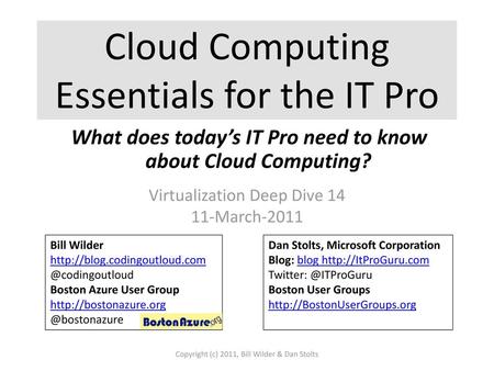 Cloud Computing Essentials for the IT Pro