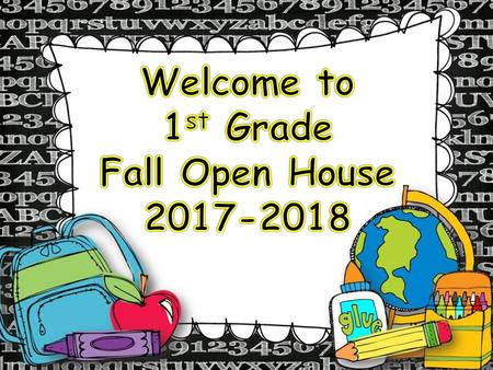 1st Grade Fall Open House