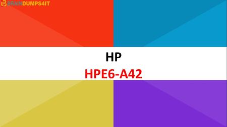 HP HPE6-A42 Dumps