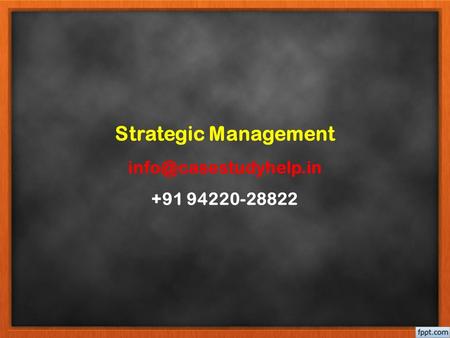 Strategic Management