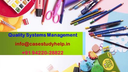 Quality Systems Management