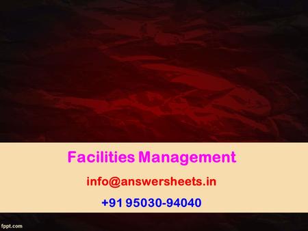 Facilities Management