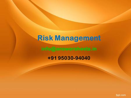 Risk Management