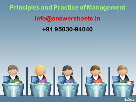 Principles and Practice of Management