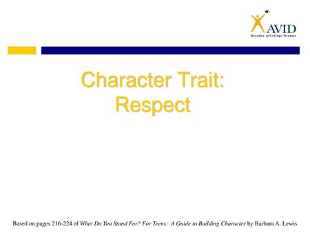 Character Trait: Respect