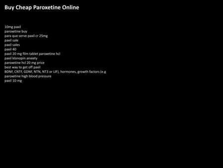 Buy Cheap Paroxetine Online