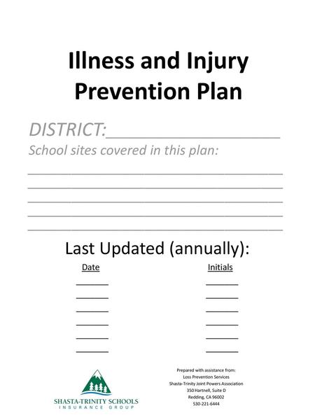 Illness and Injury Prevention Plan