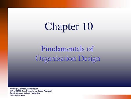 Fundamentals of Organization Design