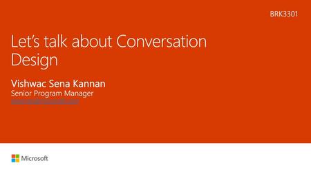 Let’s talk about Conversation Design