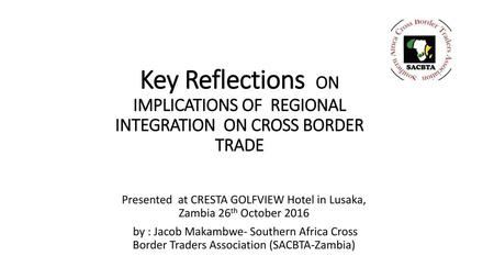 Presented at CRESTA GOLFVIEW Hotel in Lusaka, Zambia 26th October 2016