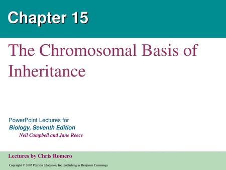 The Chromosomal Basis of Inheritance