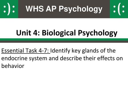 Unit 4: Biological Psychology