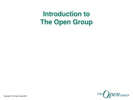 Introduction to The Open Group