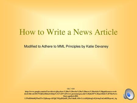 How to Write a News Article