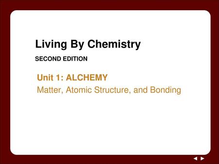 Living By Chemistry SECOND EDITION