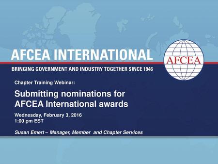 Submitting nominations for AFCEA International awards