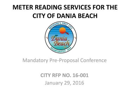 METER READING SERVICES FOR THE CITY OF DANIA BEACH