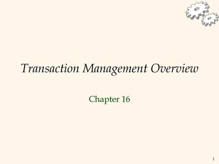 Transaction Management Overview