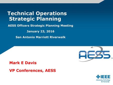 Technical Operations Strategic Planning