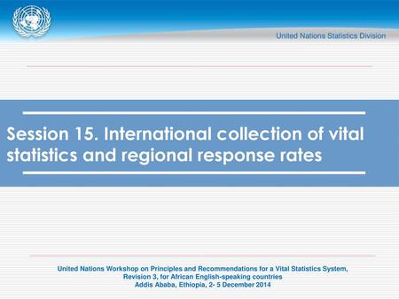 UN international demographic data collection