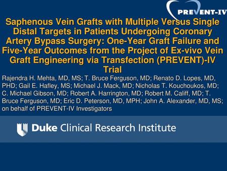 Saphenous Vein Grafts with Multiple Versus Single Distal Targets in Patients Undergoing Coronary Artery Bypass Surgery: One-Year Graft Failure and Five-Year.