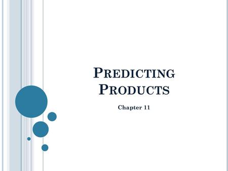 Predicting Products Chapter 11.