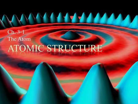 Ch. 3-1 The Atom Atomic Structure.