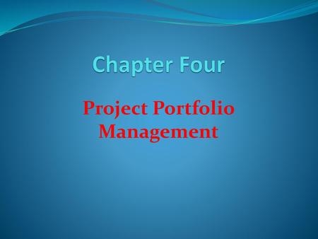 Project Portfolio Management