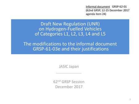 JASIC Japan ＿＿＿＿＿＿ 62nd GRSP Session December 2017