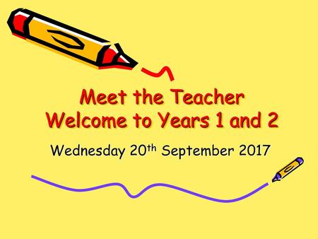 Meet the Teacher Welcome to Years 1 and 2