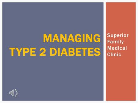 Managing Type 2 Diabetes