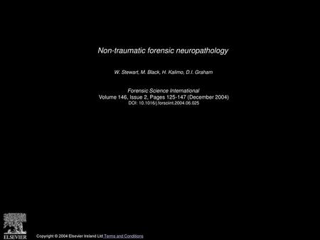 Non-traumatic forensic neuropathology