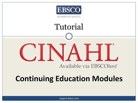 Continuing Education Modules