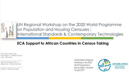 ECA Support to African Countries in Census-Taking