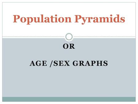 Population Pyramids Or Age /Sex Graphs.