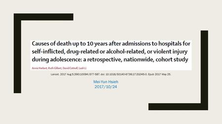 Lancet. 2017 Aug 5;390(10094): doi: /S (17) Epub 2017 May 25.