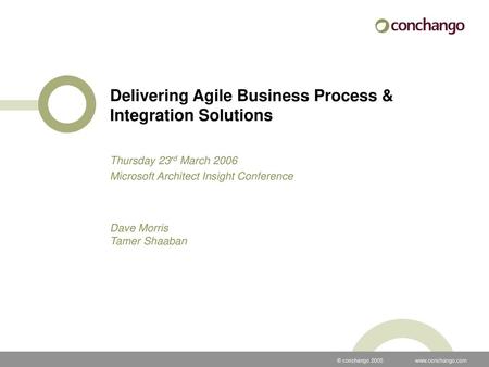 Delivering Agile Business Process & Integration Solutions