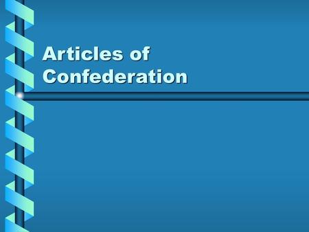 Articles of Confederation