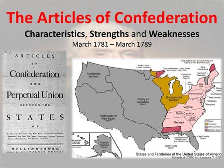 The Articles of Confederation