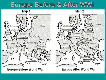 Europe Before & After WWI