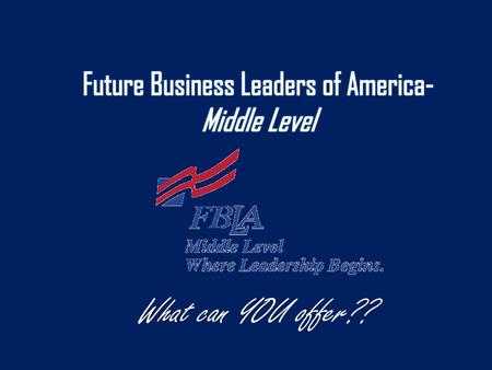 Future Business Leaders of America-Middle Level